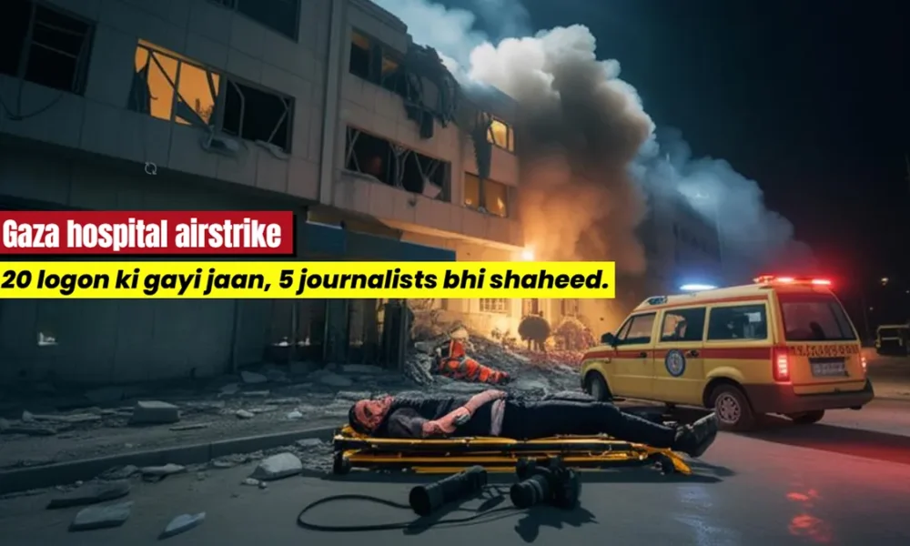Gaza hospital airstrike kills 20, 5 journalists among dead