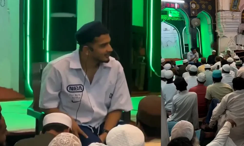 munawar Faruqui hyderabad Masjid surprise visit