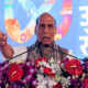 Rajnath Singh addressing public meeting in Raisen during BEML project launch