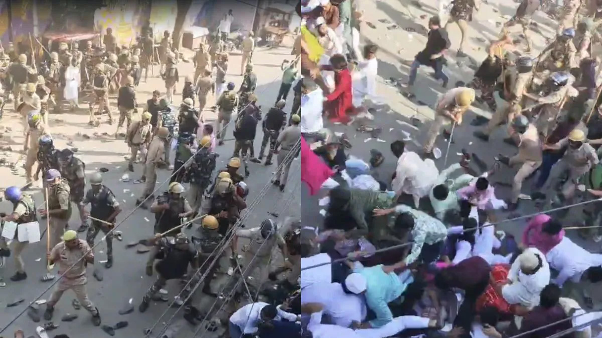 Bareilly Protest me clash, namaz ke baad police se takraav