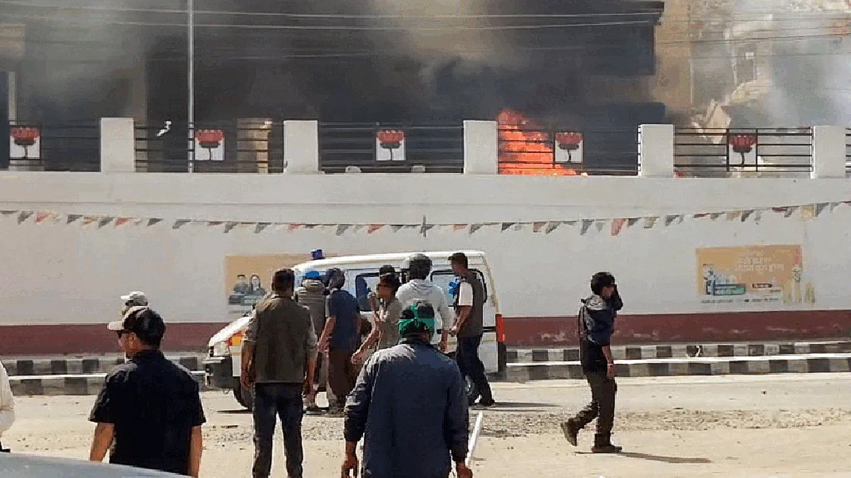 Ladakh Protest: Youth Clash with Police, BJP Office Torched