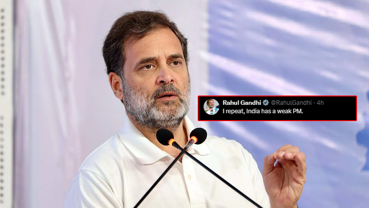 Rahul Gandhi again slams Modi as “weak PM” on H-1B visa